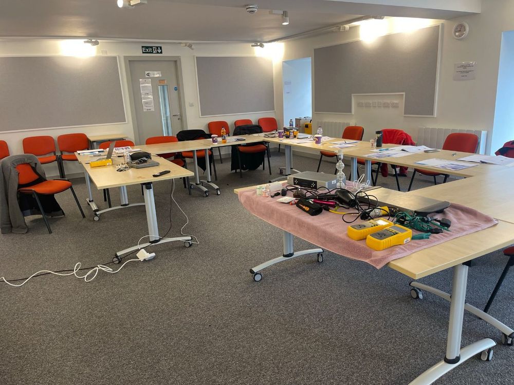 Inside the Leicester PAT testing training room